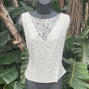 JKARA Elegant Lace Sleeveless Top